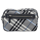 BURBERRY Nova Check Blue Label Shoulder Bag Nylon Blue Silver Auth am12972V-3