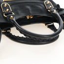 Balenciaga Classic Metallic Edge Town Leather 2way Black 390149 Auth am12980SAM-7
