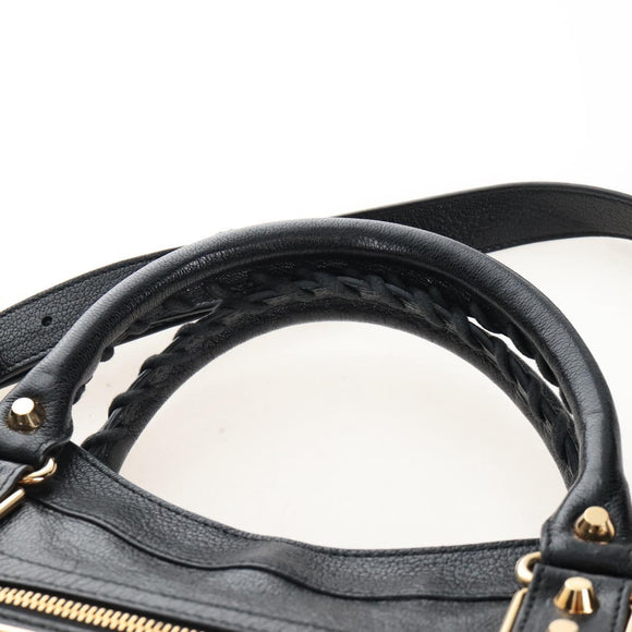 Balenciaga Classic Metallic Edge Town Leather 2way Black 390149 Auth am12980SAM