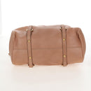 Miu Miu Side Ribbon Tote Bag Leather 2way Beige Gold Auth am12990V-18