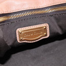 Miu Miu Side Ribbon Tote Bag Leather 2way Beige Gold Auth am12990V-25