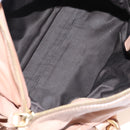 Miu Miu Side Ribbon Tote Bag Leather 2way Beige Gold Auth am12990V-26
