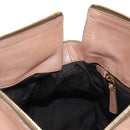 Miu Miu Side Ribbon Tote Bag Leather 2way Beige Gold Auth am12990V-27