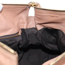 Miu Miu Side Ribbon Tote Bag Leather 2way Beige Gold Auth am12990V-28