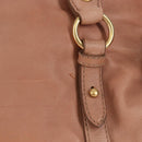 Miu Miu Side Ribbon Tote Bag Leather 2way Beige Gold Auth am12990V-4
