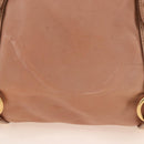 Miu Miu Side Ribbon Tote Bag Leather 2way Beige Gold Auth am12990V-5