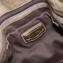 Miu Miu Side Ribbon Tote Bag Leather Khaki Gold Auth am12991A-18