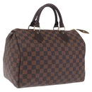 LOUIS VUITTON Damier Ebene Speedy 30 Hand Bag N41364 LV Auth am12994V-1
