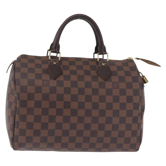 LOUIS VUITTON Damier Ebene Speedy 30 Hand Bag N41364 LV Auth am12994V