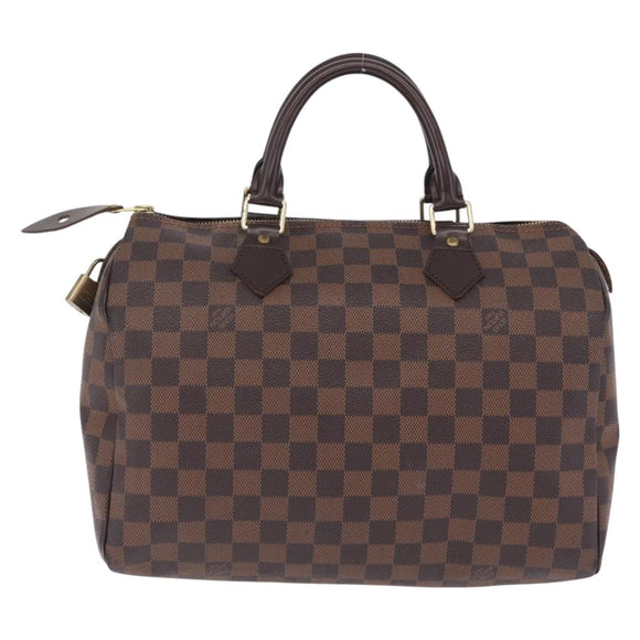 LOUIS VUITTON Damier Ebene Speedy 30 Hand Bag N41364 LV Auth am12994V