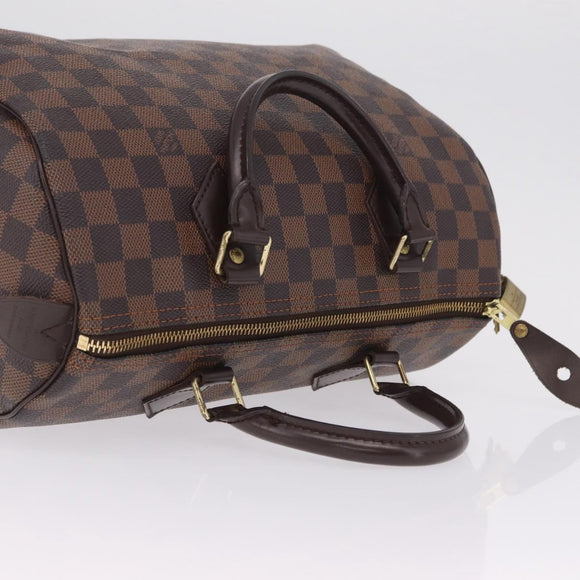 LOUIS VUITTON Damier Ebene Speedy 30 Hand Bag N41364 LV Auth am12994V