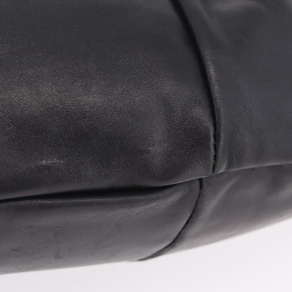 Salvatore Ferragamo Gancini Shoulder Bag Leather Black Auth am12996V