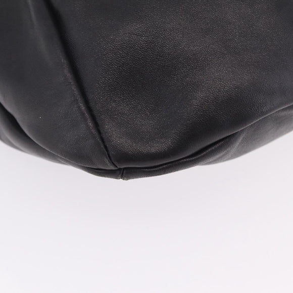 Salvatore Ferragamo Gancini Shoulder Bag Leather Black Auth am12996V