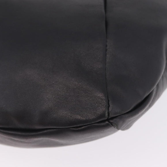 Salvatore Ferragamo Gancini Shoulder Bag Leather Black Auth am12996V
