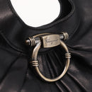 Salvatore Ferragamo Gancini Shoulder Bag Leather Black Auth am12996V-18