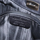 Salvatore Ferragamo Gancini Shoulder Bag Leather Black Auth am12996V-25
