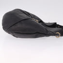 Salvatore Ferragamo Gancini Shoulder Bag Leather Black Auth am12996V-4