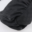 GUCCI GG Canvas Abbey Shoulder Bag Nylon Black Silver 265692 Auth am12998V-13