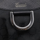 GUCCI GG Canvas Abbey Shoulder Bag Nylon Black Silver 265692 Auth am12998V-14