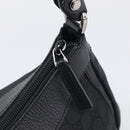 GUCCI GG Canvas Abbey Shoulder Bag Nylon Black Silver 265692 Auth am12998V-16