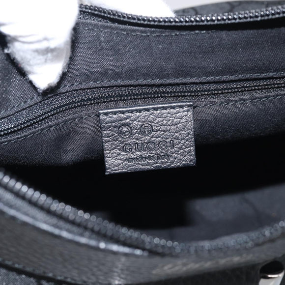 GUCCI GG Canvas Abbey Shoulder Bag Nylon Black Silver 265692 Auth am12998V