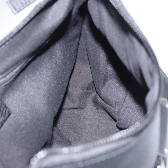 GUCCI GG Canvas Abbey Shoulder Bag Nylon Black Silver 265692 Auth am12998V