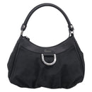 GUCCI GG Canvas Abbey Shoulder Bag Nylon Black Silver 265692 Auth am12998V-2