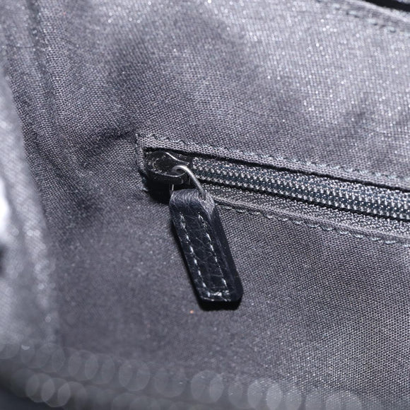 GUCCI GG Canvas Abbey Shoulder Bag Nylon Black Silver 265692 Auth am12998V