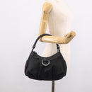 GUCCI GG Canvas Abbey Shoulder Bag Nylon Black Silver 265692 Auth am12998V-24
