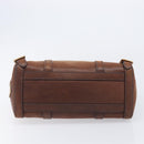 PRADA Tote Bag Leather Brown Gold BR3027 Auth am13004V-10