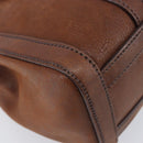PRADA Tote Bag Leather Brown Gold BR3027 Auth am13004V-14