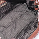 PRADA Tote Bag Leather Brown Gold BR3027 Auth am13004V-21