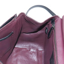 Coach Tea Rose Turn Lock Hand Bag Leather 2way Black Silver Auth am13006V-27