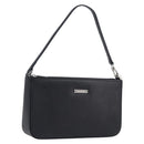 BURBERRY Hand Bag PVC Canvas Black Silver Auth am13007V-1