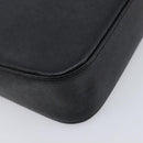 BURBERRY Hand Bag PVC Canvas Black Silver Auth am13007V-13