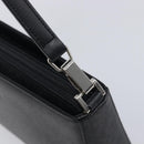 BURBERRY Hand Bag PVC Canvas Black Silver Auth am13007V-14