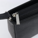 BURBERRY Hand Bag PVC Canvas Black Silver Auth am13007V-16