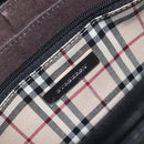 BURBERRY Hand Bag PVC Canvas Black Silver Auth am13007V-17