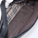 BURBERRY Hand Bag PVC Canvas Black Silver Auth am13007V-18