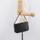 BURBERRY Hand Bag PVC Canvas Black Silver Auth am13007V-24