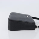 BURBERRY Hand Bag PVC Canvas Black Silver Auth am13007V-4