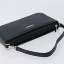 BURBERRY Hand Bag PVC Canvas Black Silver Auth am13007V-6