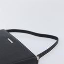 BURBERRY Hand Bag PVC Canvas Black Silver Auth am13007V-8
