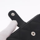 CHANEL Cambon Line W Hook Trifold Wallet Leather Black Silver CC Auth am13011SAM-12