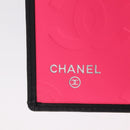 CHANEL Cambon Line W Hook Trifold Wallet Leather Black Silver CC Auth am13011SAM-14