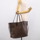 LOUIS VUITTON Damier Ebene Neverfull MM Tote Bag N51105 LV Auth am13013V-24