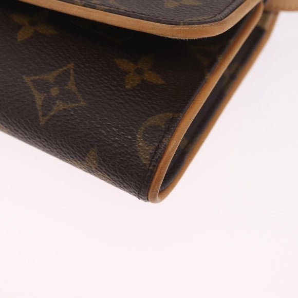LOUIS VUITTON Monogram Pochette Twin GM Shoulder Bag Brown M51852 Auth am13018V