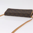 LOUIS VUITTON Monogram Pochette Twin GM Shoulder Bag Brown M51852 Auth am13018V-6