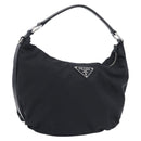 PRADA Shoulder Bag Nylon Black Silver Auth am13025V-1