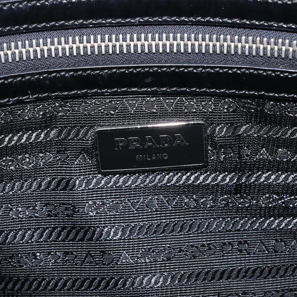 PRADA Shoulder Bag Nylon Black Silver Auth am13025V